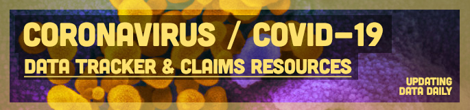 Coronavirus / COVID-19 Data Tracker & Claims Resources